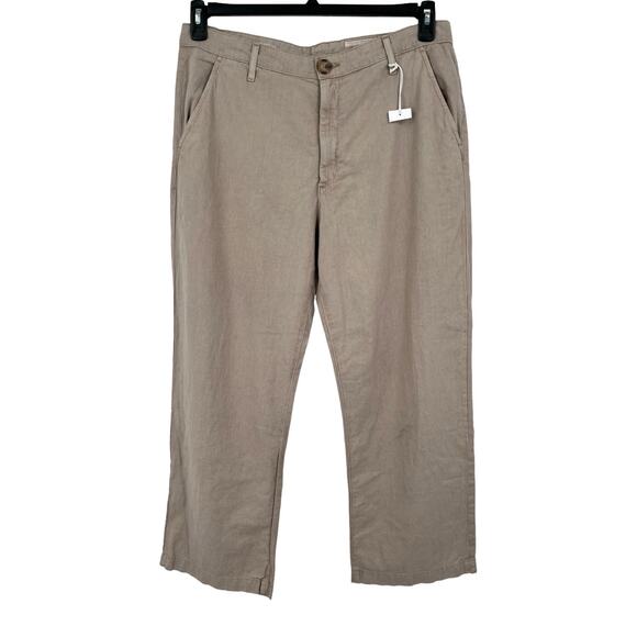 AG Adriano Goldschmied pants Caden Linen Wide Leg tailored trouser size 32 - Picture 1 of 6